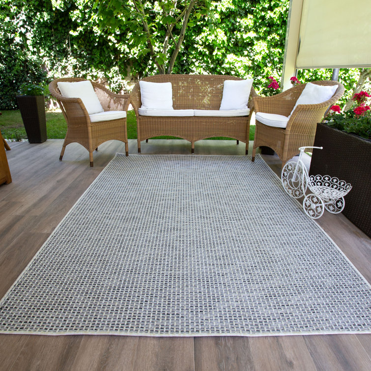 TheRugs CREAM SOLID DESIGN OUTDOOR & INDOOR RUG FOR GARDEN PATIO